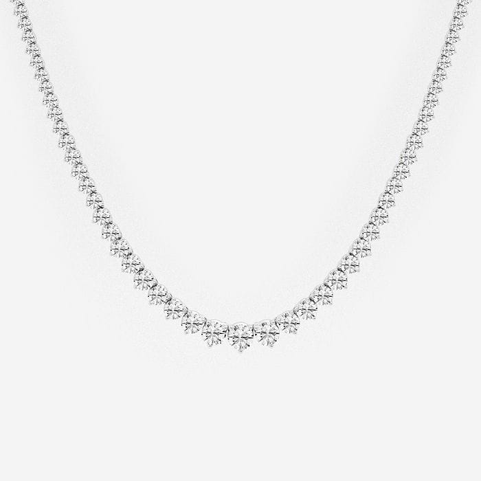 Graduated Round Riviera Necklace